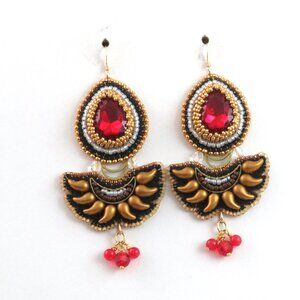 Beaded Crystal earrings handmade